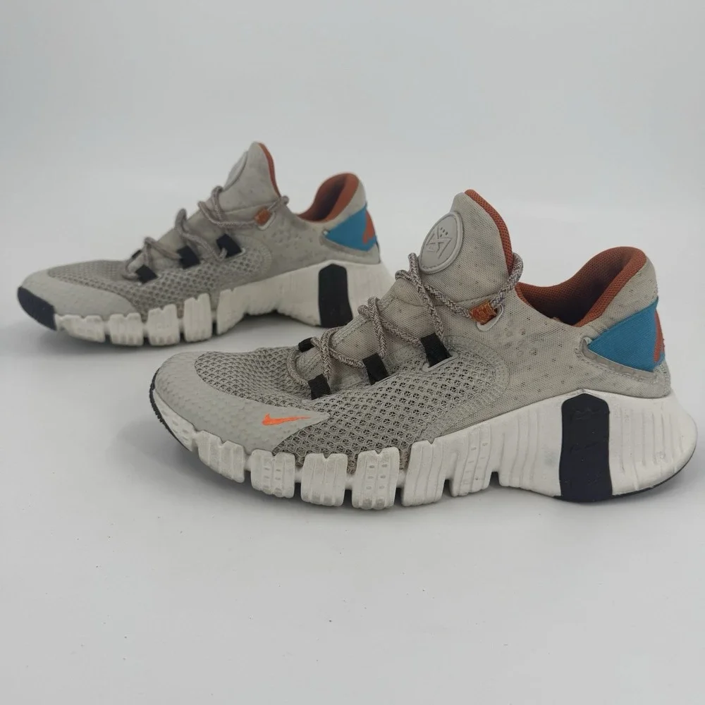 Nike Free Metcon 4 Gray Orange Blue Training Shoes Mens US 8 EU 41 DH2726-091